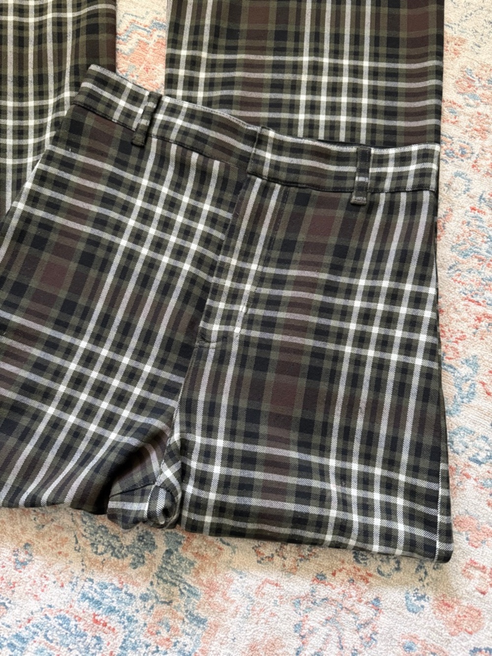 Free People Jules Plaid Pants — Size 4 - Picture 3 of 7